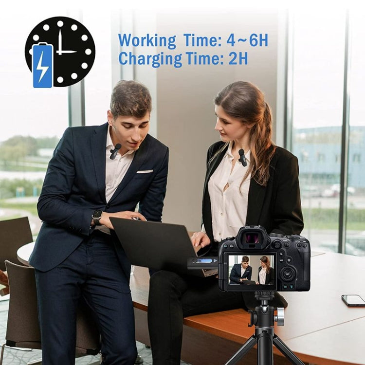 One by Two Lavalier Wireless Noise Reduction Microphone for Phone /  Camera / Laptop / MacBook with 3.5mm Receiver - free shipping - PMC Jewellery - Order now!