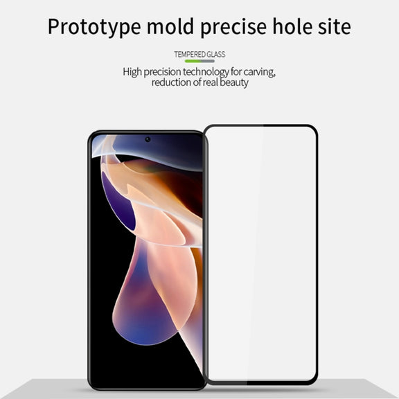 For OPPO K11x PINWUYO 9H 2.5D Full Screen Tempered Glass Film(Black)