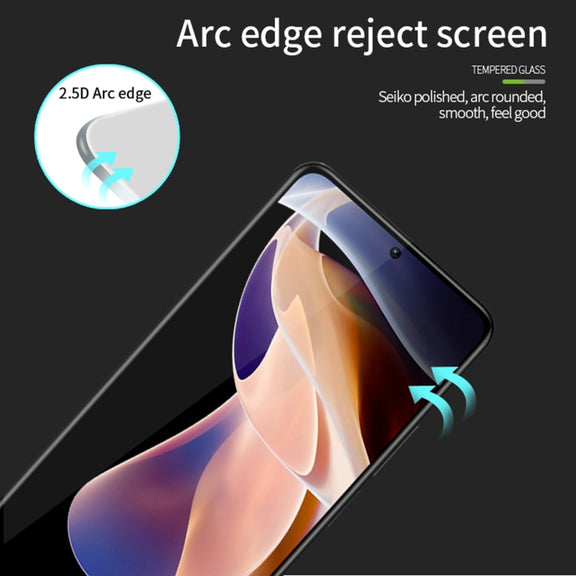 For OPPO K11x PINWUYO 9H 2.5D Full Screen Tempered Glass Film(Black)
