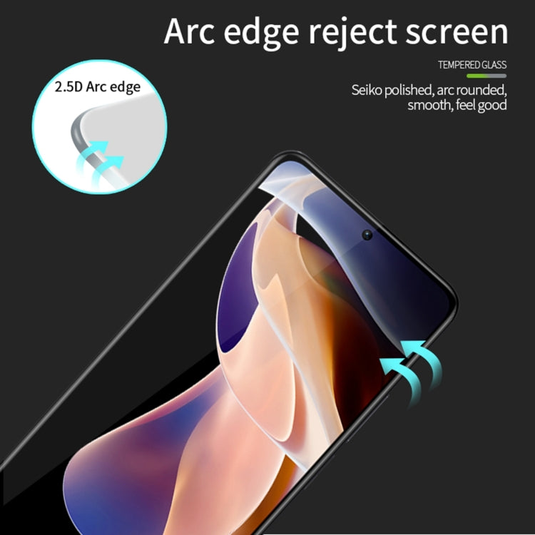 For OPPO K11x PINWUYO 9H 2.5D Full Screen Tempered Glass Film(Black)