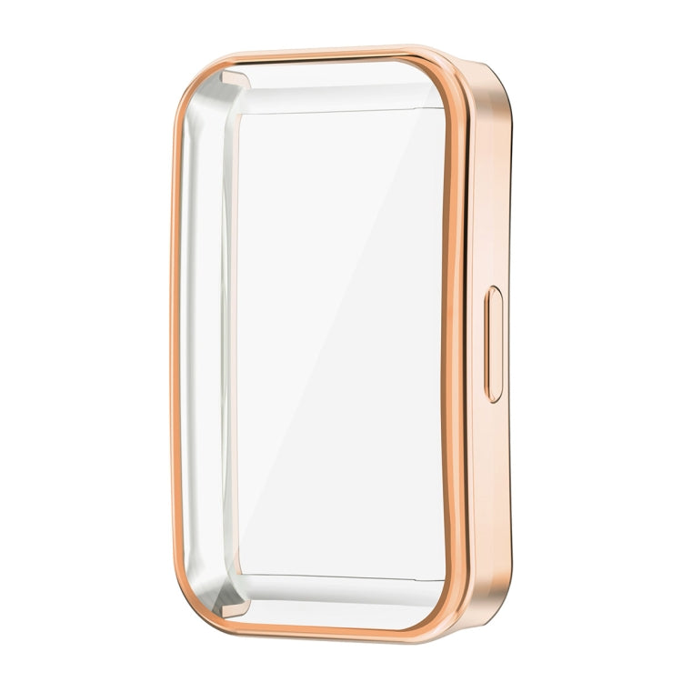 For Huawei Band 8 ENKAY Hat-Prince Full Coverage Electroplated Soft TPU Watch Case with Screen Protection(Gold)