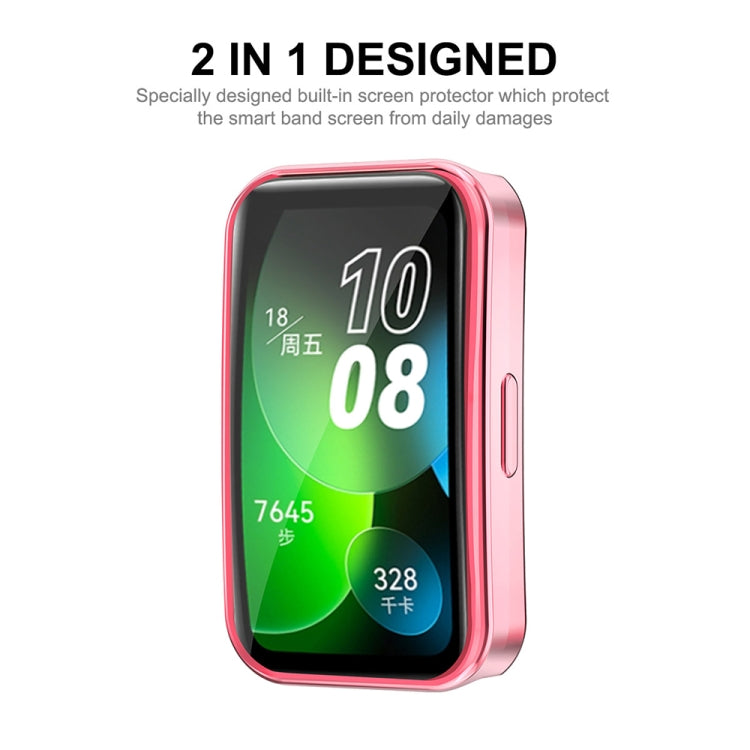 For Huawei Band 8 ENKAY Hat-Prince Full Coverage Electroplated Soft TPU Watch Case with Screen Protection(Gold)