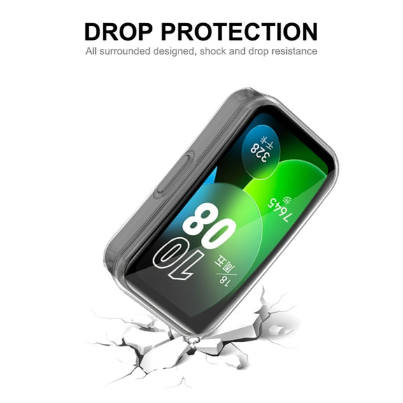 For Huawei Band 8 ENKAY Hat-Prince Full Coverage Transparent Soft TPU Watch Case with Screen Protection