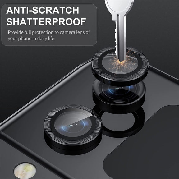 For Samsung Galaxy Z Flip5 ENKAY Hat-Prince 9H Rear Lens Aluminium Alloy Tempered Glass Film(Silver)