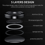 For Samsung Galaxy Z Flip5 ENKAY Hat-Prince 9H Rear Lens Aluminium Alloy Tempered Glass Film(Silver)