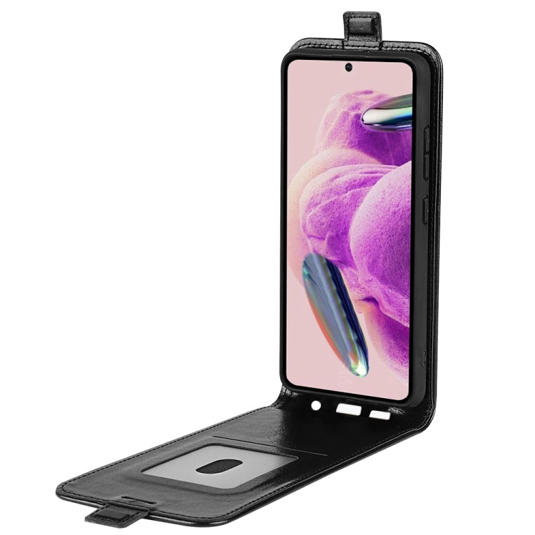 For Redmi Note 12S R64 Texture Single Vertical Flip Leather Phone Case(Black) - free shipping - PMC TechLife - Order now!