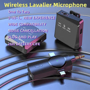 One by Two 3 in 1 Mini Wireless Lavalier Microphone for iPhone / iPad / Android / PC Camera