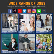 One by Two 3 in 1 Mini Wireless Lavalier Microphone for iPhone / iPad / Android / PC Camera