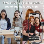 One by Two 3 in 1 Mini Wireless Lavalier Microphone for iPhone / iPad / Android / PC Camera