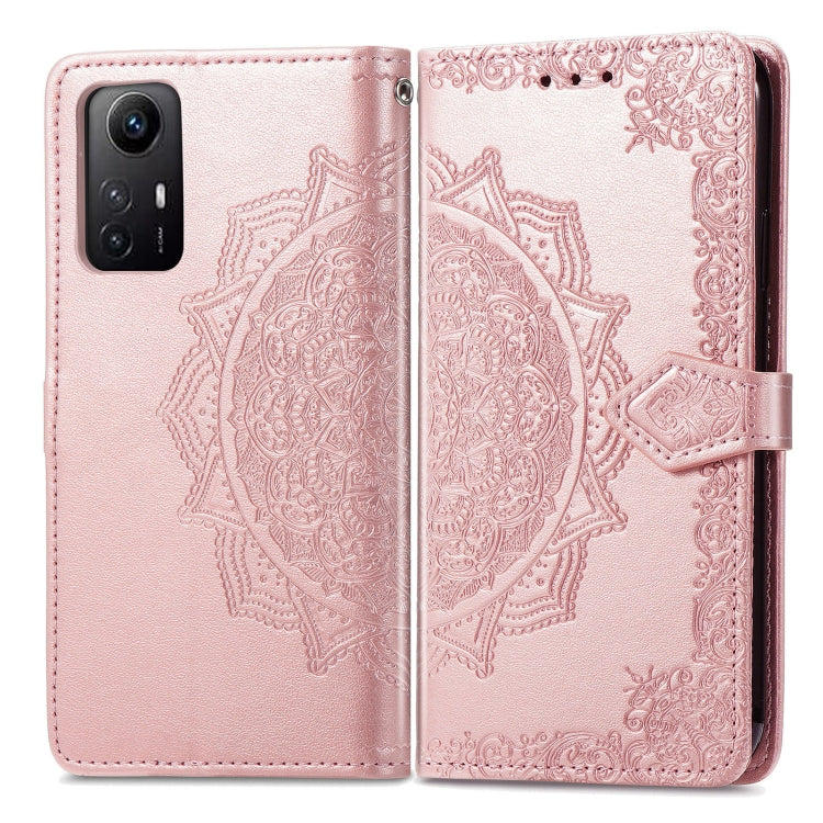For Xiaomi Redmi Note 12S Mandala Flower Embossed Leather Phone Case(Rose Gold) - free shipping - PMC TechLife - Order now!