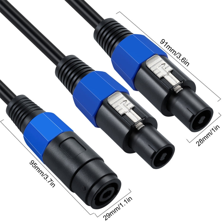 JUNSUNMAY Speakon Female to Speakon Male 2 in 1 Audio Speaker Adapter Cable, Length: 50cm - free shipping - PMC TechLife - Order now!