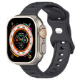 For Apple Watch 2 42mm Reverse Buckle Dot Texture Silicone Watch Band(Dark Gray) - Watch Bands by PMC TechLife | Online Shopping South Africa | PMC TechLife
