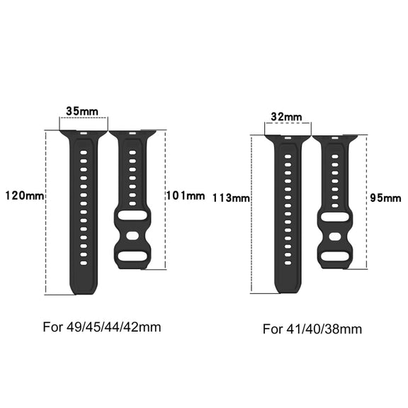 For Apple Watch 3 42mm Reverse Buckle Dot Texture Silicone Watch Band(Black)