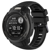 Compatible with Garmin Instinct 2X Sports Silicone Replacement Watch Band(Black)