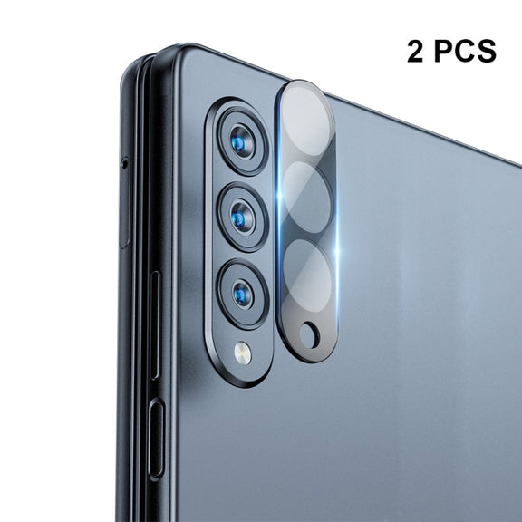 For Smasung Galaxy Fold5 2pcs ENKAY Hat-Prince 9H Rear Camera Lens Tempered Glass Film(Black)