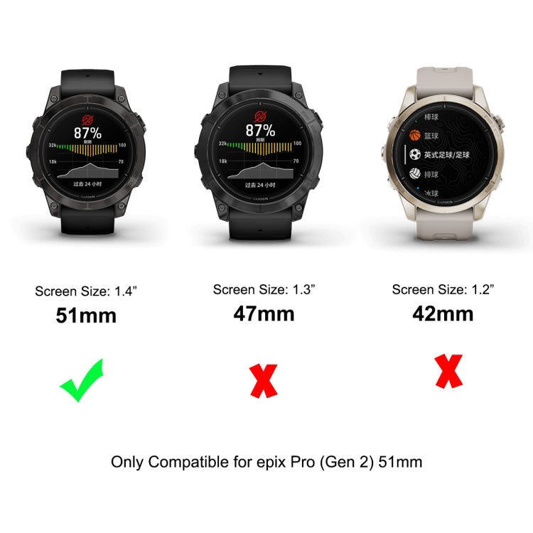 Compatible with Garmin Epix Pro Gen 2 51mm 10pcs ENKAY 0.2mm 9H Tempered Glass Screen Protector Watch Film