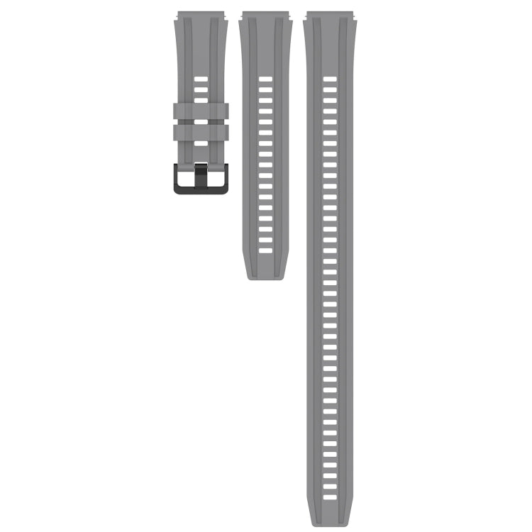 For Huawei Watch GT3 SE Long & Short Sports Solid Color Silicone Watch Band Set(Grey)
