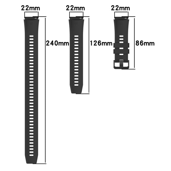 For Huawei Watch GT3 SE Long & Short Sports Solid Color Silicone Watch Band Set(Grey)
