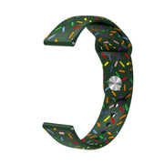 For Samsung Galaxy Watch 5 Pro Sports Rainbow Dots Silicone Buckle Watch Band(Green)