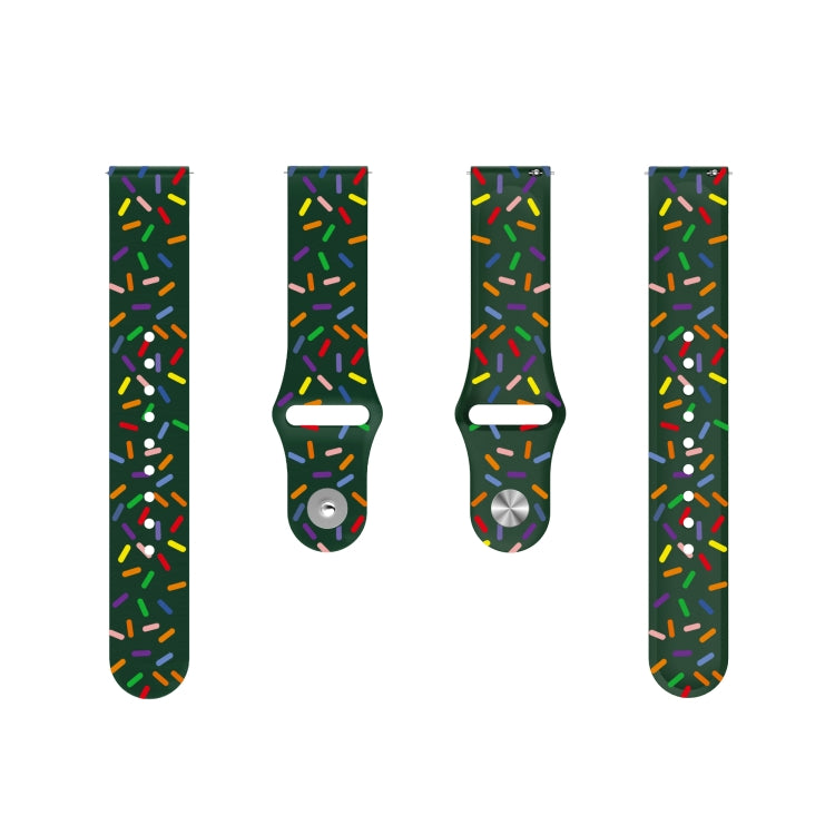 For Samsung Galaxy Watch 5 Pro Sports Rainbow Dots Silicone Buckle Watch Band(Green)