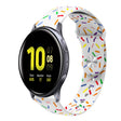 For Samsung Galaxy Watch 4 40mm / 44mm Sports Rainbow Dots Silicone Buckle Watch Band(White) - Watch Bands by PMC TechLife | Online Shopping South Africa | PMC TechLife
