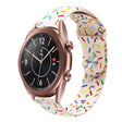 For Samsung Galaxy Watch 4 Classic 42mm / 46mm Sports Rainbow Dots Silicone Buckle Watch Band(Starlight Color) - Watch Bands by PMC TechLife | Online Shopping South Africa | PMC TechLife