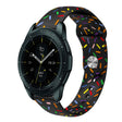 For Samsung Galaxy Watch Active 2 40mm / 44mm Sports Rainbow Dots Silicone Buckle Watch Band(Black) - Watch Bands by PMC TechLife | Online Shopping South Africa | PMC TechLife
