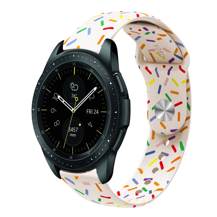 For Samsung Galaxy Watch Active 2 40mm / 44mm Sports Rainbow Dots Silicone Buckle Watch Band(Starlight Color) - Watch Bands by PMC TechLife | Online Shopping South Africa | PMC TechLife