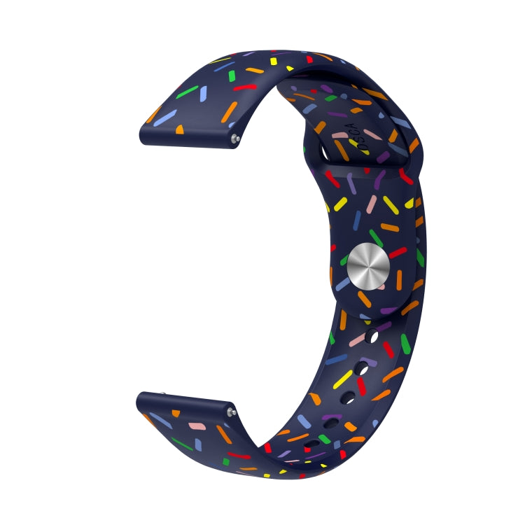 For Samsung Galaxy watch Active 40mm Sports Rainbow Dots Silicone Buckle Watch Band(Blue) - Watch Bands by PMC TechLife | Online Shopping South Africa | PMC TechLife