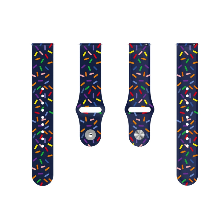 For Samsung Galaxy watch Active 40mm Sports Rainbow Dots Silicone Buckle Watch Band(Blue) - Watch Bands by PMC TechLife | Online Shopping South Africa | PMC TechLife