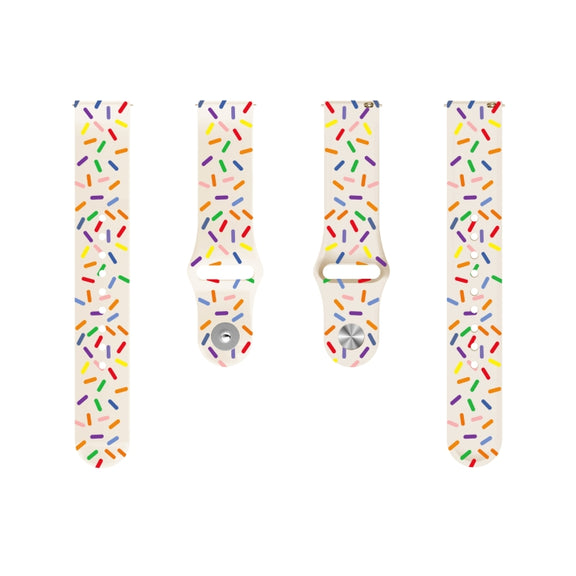 For Samsung Galaxy watch Active 40mm Sports Rainbow Dots Silicone Buckle Watch Band(Starlight Color)