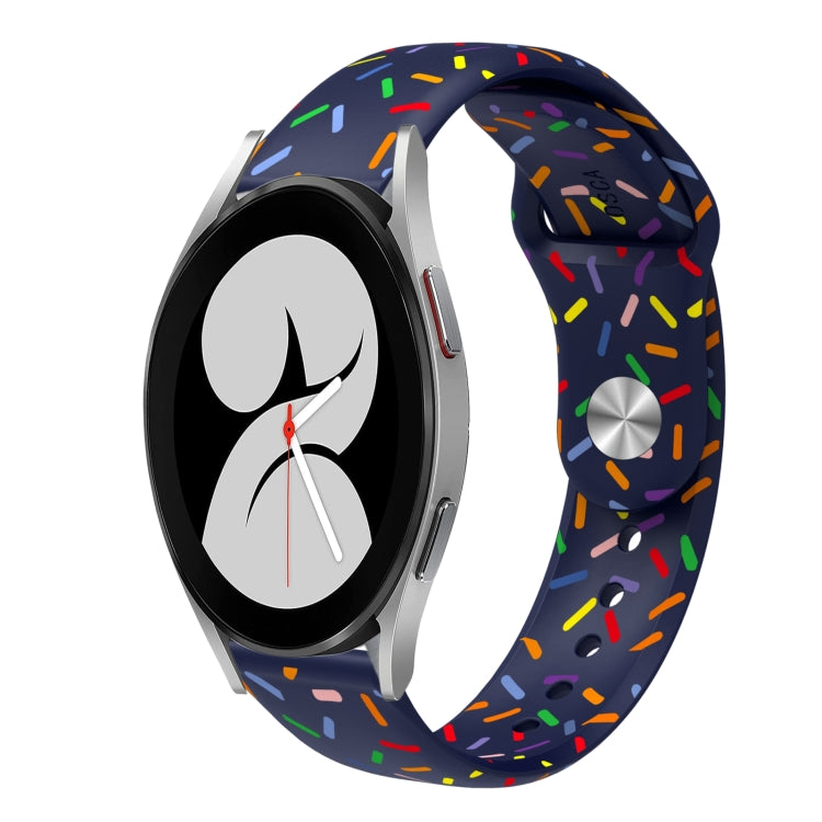 For Samsung Galaxy Gear Sport Sports Rainbow Dots Silicone Buckle Watch Band(Blue) - Watch Bands by PMC TechLife | Online Shopping South Africa | PMC TechLife