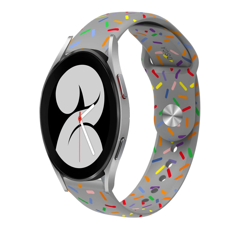 For Samsung Galaxy Gear Sport Sports Rainbow Dots Silicone Buckle Watch Band(Gray) - Watch Bands by PMC TechLife | Online Shopping South Africa | PMC TechLife