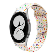 For Samsung Galaxy Gear Sport Sports Rainbow Dots Silicone Buckle Watch Band(Starlight Color)