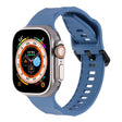 For Apple Watch Ultra 49mm Ripple Silicone Sports Watch Band(Light Blue) - Watch Bands by PMC TechLife | Online Shopping South Africa | PMC TechLife