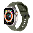 For Apple Watch 7 45mm Ripple Silicone Sports Watch Band(Dark Green) - Watch Bands by PMC TechLife | Online Shopping South Africa | PMC TechLife