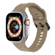 For Apple Watch SE 44mm Ripple Silicone Sports Watch Band(Brown) - Watch Bands by PMC TechLife | Online Shopping South Africa | PMC TechLife