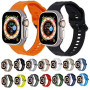 For Apple Watch 6 44mm Ripple Silicone Sports Watch Band(Starlight)