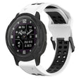 For Garmin Instinct Crossover 22mm Two-Color Reverse Buckle Silicone Watch Band(White+Black) - Watch Bands by PMC TechLife | Online Shopping South Africa | PMC TechLife
