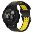 For Garmin Descent G1 22mm Two-Color Reverse Buckle Silicone Watch Band(Black+Yellow) - Watch Bands by PMC TechLife | Online Shopping South Africa | PMC TechLife