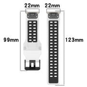For Garmin Fenix 5 22mm Two-Color Reverse Buckle Silicone Watch Band(Black+Grey)