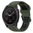 For Garmin Tactix 7 Pro 26mm Two-Color Reverse Buckle Silicone Watch Band(Army Green+Black) - Watch Bands by PMC TechLife | Online Shopping South Africa | PMC TechLife