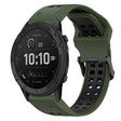 For Garmin Tactix Delta 26mm Two-Color Reverse Buckle Silicone Watch Band(Army Green+Black) - Watch Bands by PMC TechLife | Online Shopping South Africa | PMC TechLife