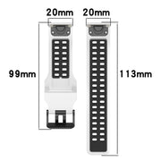 For Garmin Fenix 6S 20mm Two-Color Reverse Buckle Silicone Watch Band(Black+Yellow)