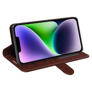 For iPhone 15 R64 Texture Horizontal Flip Leather Phone Case(Brown)
