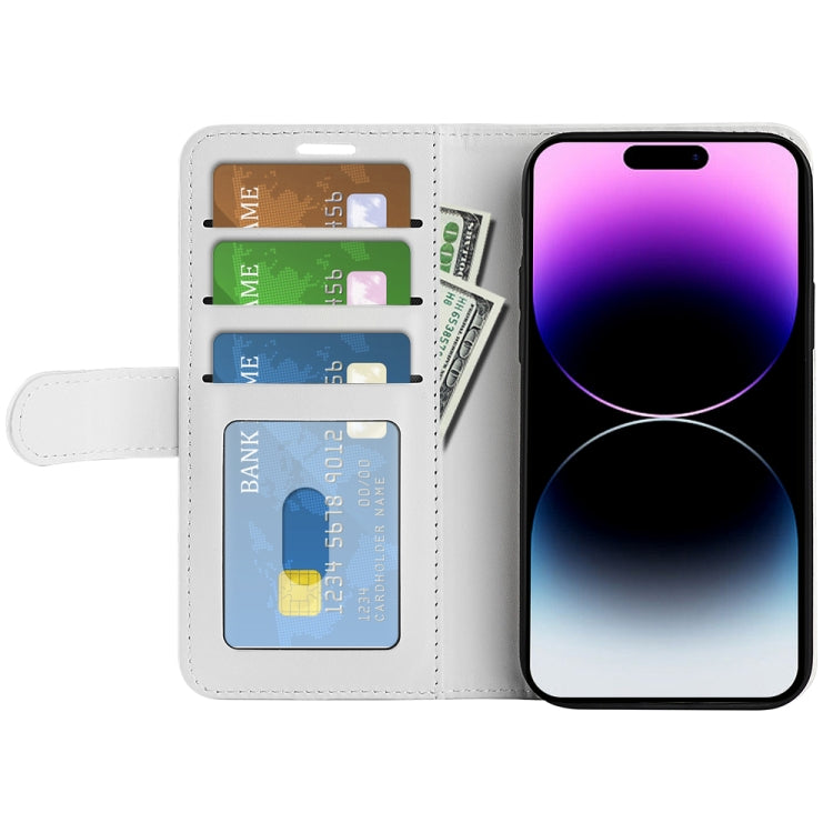 For iPhone 15 Pro Max R64 Texture Horizontal Flip Leather Phone Case(White) - free shipping - PMC TechLife - Order now!