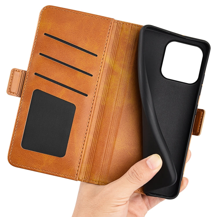 For iPhone 15 Pro Max Dual-side Magnetic Buckle Horizontal Flip Leather Phone Case(Yellow) - free shipping - PMC TechLife - Order now!