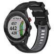 For Garmin Approach S62 Sports Two-Color Silicone Watch Band(Black+Grey) - Watch Bands by PMC TechLife | Online Shopping South Africa | PMC TechLife