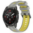 For Garmin EPIX Pro 47mm Sports Two-Color Silicone Watch Band(Grey+Yellow) - Watch Bands by PMC TechLife | Online Shopping South Africa | PMC TechLife