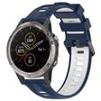 For Garmin Fenix 5 Plus Sports Two-Color Silicone Watch Band(Midnight Blue+White) - Watch Bands by PMC TechLife | Online Shopping South Africa | PMC TechLife